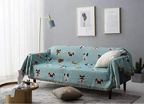 Vista 9 de GYROHOME Manta para amantes de los perros, manta de punto suave para sofá, manta para silla, colcha para dormitorio, sala de estar, funda de sofá