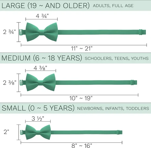 Vista 4 de Bow Tie House TM, Mens Bow Ties for any Age Pre-tied Men Bowtie clip on Design for Adults