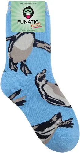Vista 4 de FUNATIC Calcetines de animales para niños de 7 a 10 años, talla única, unisex, idea de regalo de vida silvestre del zoológico para niños y niñas