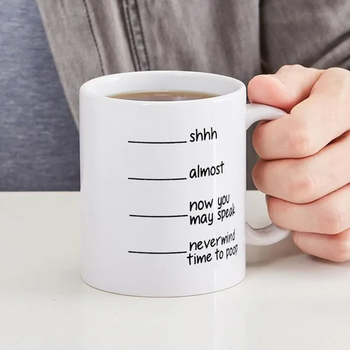Vista 6 de CafePress Time To Poop Mugs Taza de café de cerámica de 11 oz (11.0 fl oz)