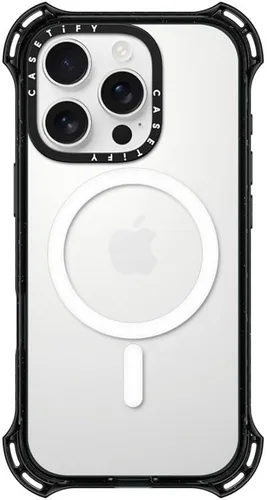 Vista 30 de CASETiFY Funda Bounce para iPhone 16 Pro [a prueba de golpes, 21.3 pies, protección contra caídas de grado militar 6X, compatible con Magsafe] Azul