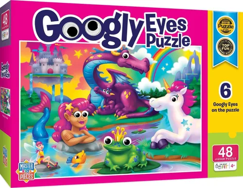 Vista 15 de Holiday - Googly Eyes - Rompecabezas de 48 piezas alrededor del árbol de Navidad