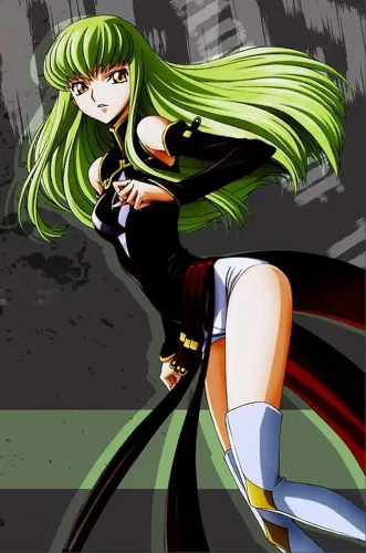 Vista 6 de Yunbei Code Geass C.C Traje de batalla negro