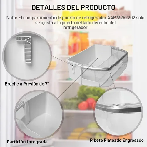Vista 3 de AAP73252209 AAP73252202 - Repuesto de contenedor para puerta