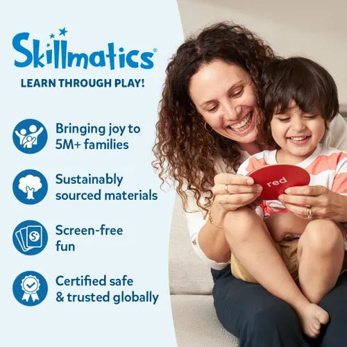 Vista 8 de Skillmatics Recuerdos de fiesta (Paquete de 15) - ¿Puedes espiar animales? Juego de cartas de buscar y encontrar para niños, juguete de bolsa