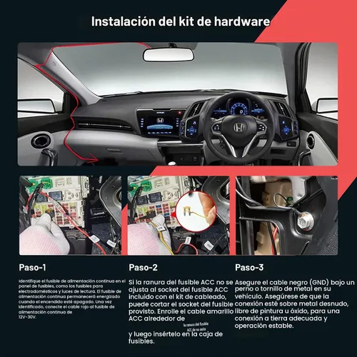 Vista 6 de NEXIO Acc Hardwire Kit HW05 Puerto tipo C, compatible con N5Pro Dashcam, 12 pies con kit de fusibles
