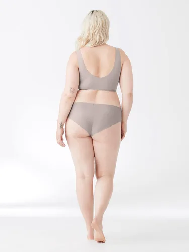 Vista 2 de True & Co Brasier con cuello en V para mujer, Rosado