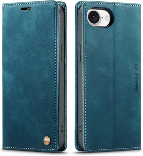 Vista 123 de QLTYPRI Para iPhone Air Case Wallet Con Tarjetero, Vintage PU Cuero Kickstand Cierre Magnético A Prueba De Golpes Folio Libro Funda Para IPhone 17