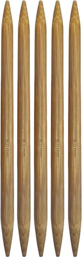 Vista 13 de Mdoker Agujas de tejer de bambú de doble punta de bambú carbonizado 7.9 pulgadas (7.9 in) de longitud para proyectos de hilo de tejer creativos