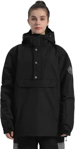 Vista 19 de GSOU SNOW - Chaqueta de esquí para mujer, abrigo de nieve, impermeable, cortavientos, chaqueta de snowboard, aislada, cálida, para invierno