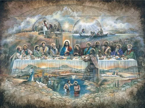 Vista 7 de Kit de pintura de diamantes 5D por números, serie religiosa, taladro completo, pinturas de diamantes cristianos, manualidades, pinturas de gemas