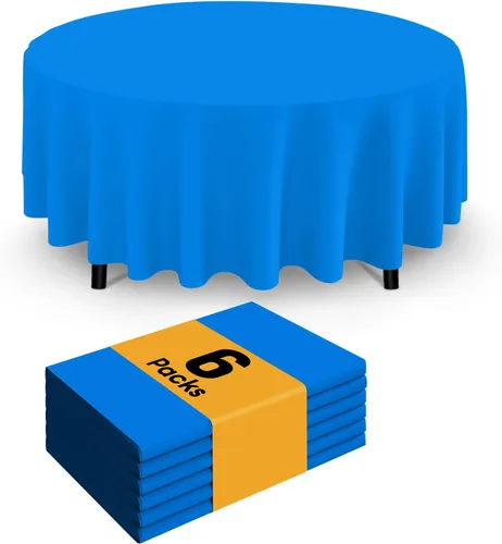 Vista 71 de Smiry - Juego de 6 manteles desechables, 54 x 78 pulgadas, manteles impermeables rectangulares para fiestas, cubierta de mesa de plástico