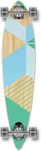 Vista 13 de Yocaher Patinetas completas Pintail Longboard con cinta de agarre premium, camión de aluminio, rodamientos ABEC-9, ruedas de patineta de 2.81