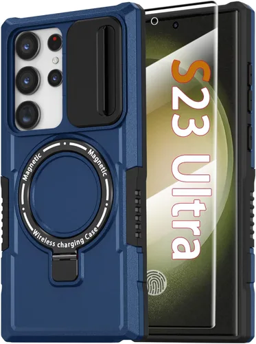Vista 56 de Funda magnética para Samsung Galaxy Note 20 Ultra con soporte de anillo [con protector de pantalla] [Compatible con carga inalámbrica MagSafe] Funda