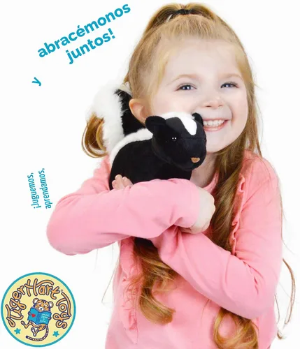 Vista 2 de TigerHart Seymour The Skunk - Peluche de 8 pulgadas de largo (medida de cola no incluida)