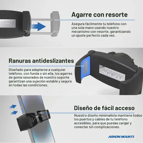 Vista 6 de ARKON Mounts - Kit completo de soporte para teléfono, soporte de mesa ajustable para teléfono celular y soporte para tableta con anillo de luz