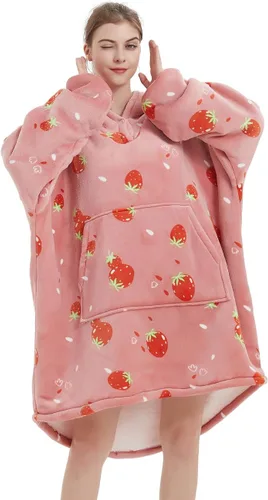 Vista 8 de NAFLEAP Manta con capucha para mujer, manta vestible para adultos, de gran tamaño, forro polar, sherpa, sudadera de Navidad, regalo para mujeres