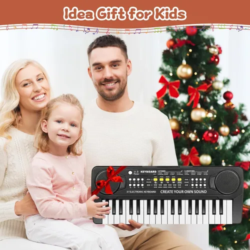 Vista 6 de Teclado de Piano de 37 Teclas Mejorado para Niños, Juguetes Musicales para Niñas de 3, 4, 5, 6 Años, Teclados y Pianos para Principiantes