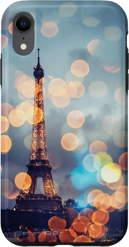 Vista 24 de iPhone 16 escénica Torre Eiffel París Francia por la noche Bokeh Majestic Case
