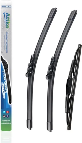 Vista 29 de ATTKE Limpiaparabrisas para Todo Clima, 15" + 15" Delanteros y 13" Trasero para Jeep Wrangler 2008-2018, Estilo OE Genuino (3 Limpiaparabrisas)