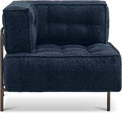 Vista 15 de MCombo Sofá modular con cojín extraíble, sofá tapizado para sala de estar, apartamento, oficina (azul, asiento medio)