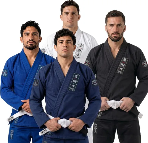 Vista 10 de Challenge 3.0 Premium Lightweight IBJJF BJJ Gi – Preshrunk Pearl Weave Jiu Jitsu Kimono with Free White Belt Negro