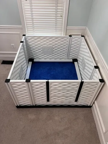 Vista 7 de EZwhelp Almohadilla de tracción, suave, estable y lavable, alfombrilla protectora de suelo para cachorros, 48 x 48 pulgadas