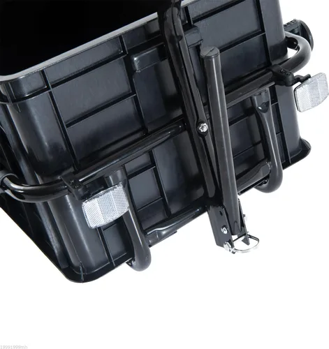 Vista 9 de Aosom Remolque de carga para bicicleta con caja extraíble y cubierta impermeable, remolque de carro de bicicleta con dos ruedas de 16 pulgadas
