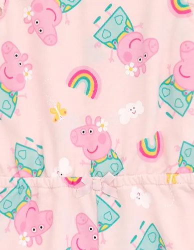 Vista 2 de Peppa Pig Mameluco sin mangas de felpa francesa para niñas pequeñas