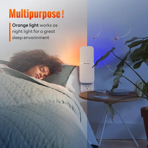 Vista 3 de Mosalogic - Trampas para Moscas de la Fruta para Interiores, Trampa de Mosquitos para la Casa, Área de Protección de 600 Pies Cuadrados, Trampa