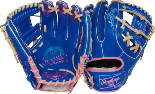 Vista 9 de Rawlings Pro Preferred Infield Baseball Gloves Multiple Sizes & Colors Menta Bisagra Vertical Web