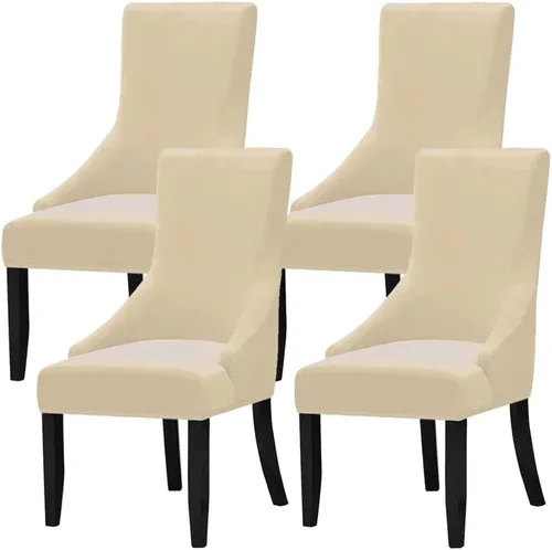 Vista 19 de Juego de 1 fundas elásticas para silla con respaldo de ala, protector reutilizable para silla de brazo, protector lavable para silla de comedor