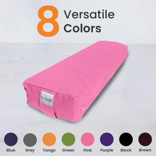 Vista 134 de Sol Living Almohada de yoga rectangular para meditación, accesorios de meditación de algodón, almohada de meditación restaurativa de yoga, almohada