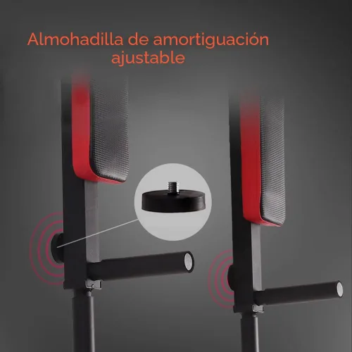 Vista 5 de Barra de dominadas multifuncional para montar en la pared, barra de acero resistente para ejercicios de flexiones, estación de inmersión
