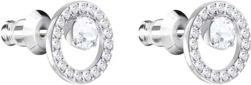 Vista 3 de Swarovski Pendientes pequeños con círculo de creatividad de cristal
