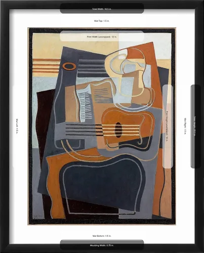 Vista 5 de ART Wall Giclee Print Le Gueridon, 1922 (Oil on Canvas) on Black Frame by Juan Gris, 12x16 Marco negro