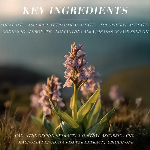 Vista 7 de VRAIKO Gua Sha - Suero de aceite facial 1er producto de orquídea Calanthe de gran altitud Desintoxicación, regordete, antioxidante, calmante