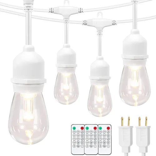 Vista 14 de Mlambert Tira de luces LED regulables para exteriores de 3 colores con Negro