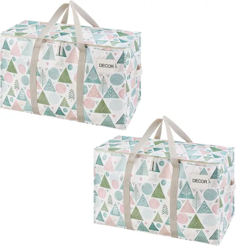 Vista 44 de VENO - Paquete de mudanzas, cajas de almacenamiento para embalaje universitario con tapas alternativas, para dormitorio, extragrande, asas