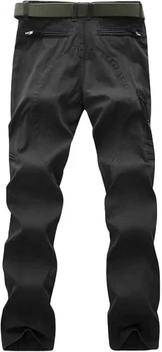 Vista 3 de MAGCOMSEN Pantalones tácticos para hombre, 9 bolsillos, pantalones de carga Ripstop