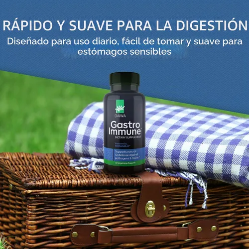 Vista 7 de Daiwa GastroImmune Suplemento de salud intestinal e inmunidad, 60 cápsulas