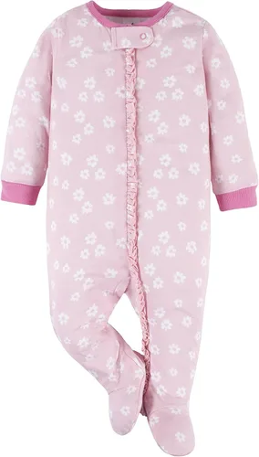 Vista 3 de Gerber Paquete de 2 mamelucos Sleep 'N Play para bebé niña, Guinga rosa y margaritas