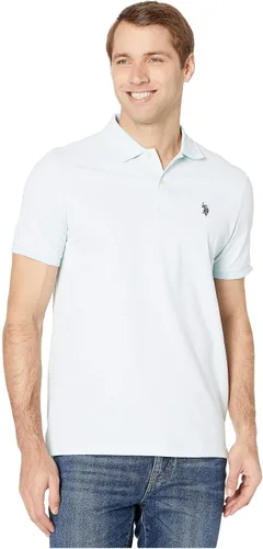 Vista 80 de Polo de piqué de algodón sólido para hombre con pequeño Pony Gris jaspeado