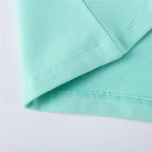 Vista 4 de HILEELANG Vestido con capucha para niñas, de forro polar, manga larga, de algodón, casual, con capucha, bolsillo canguro, para invierno, de 2 a 12