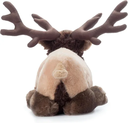 Vista 4 de The Petting Zoo Peluche de alce, regalos para niños, animales salvajes del zoológico Onez, juguete de peluche de alce de 12 pulgadas