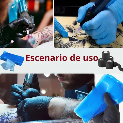Vista 7 de 200 piezas de fundas para bolígrafos con 8 piezas de cinta adhesiva para agarre - Fundas para bolígrafos azules SOTICA, fundas para máquinas, fundas