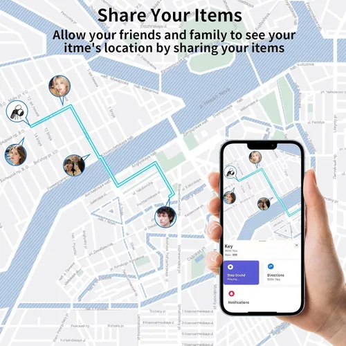 Vista 7 de Paquete de 2 rastreadores GPS para vehículos que funcionan con Find My (solo iOS) Buscador de artículos de automóvil en tiempo real, cobertura