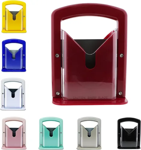 Vista 4 de Slyce - Cortador de bagel, cortador de bagel con escudo de seguridad y agarre seguro, soporte para bagel para cortar bagels grandes y pequeños, hoja