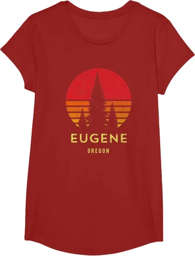 Vista 41 de Camiseta Eugene Oregon, Negro, S