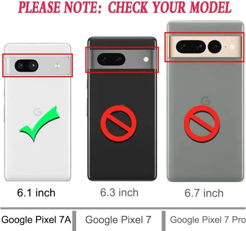 Vista 2 de Funda para Google Pixel 7A con 2 protectores de pantalla de vidrio templado, 3 en 1, protección resistente a prueba de golpes para Google Pixel 7A